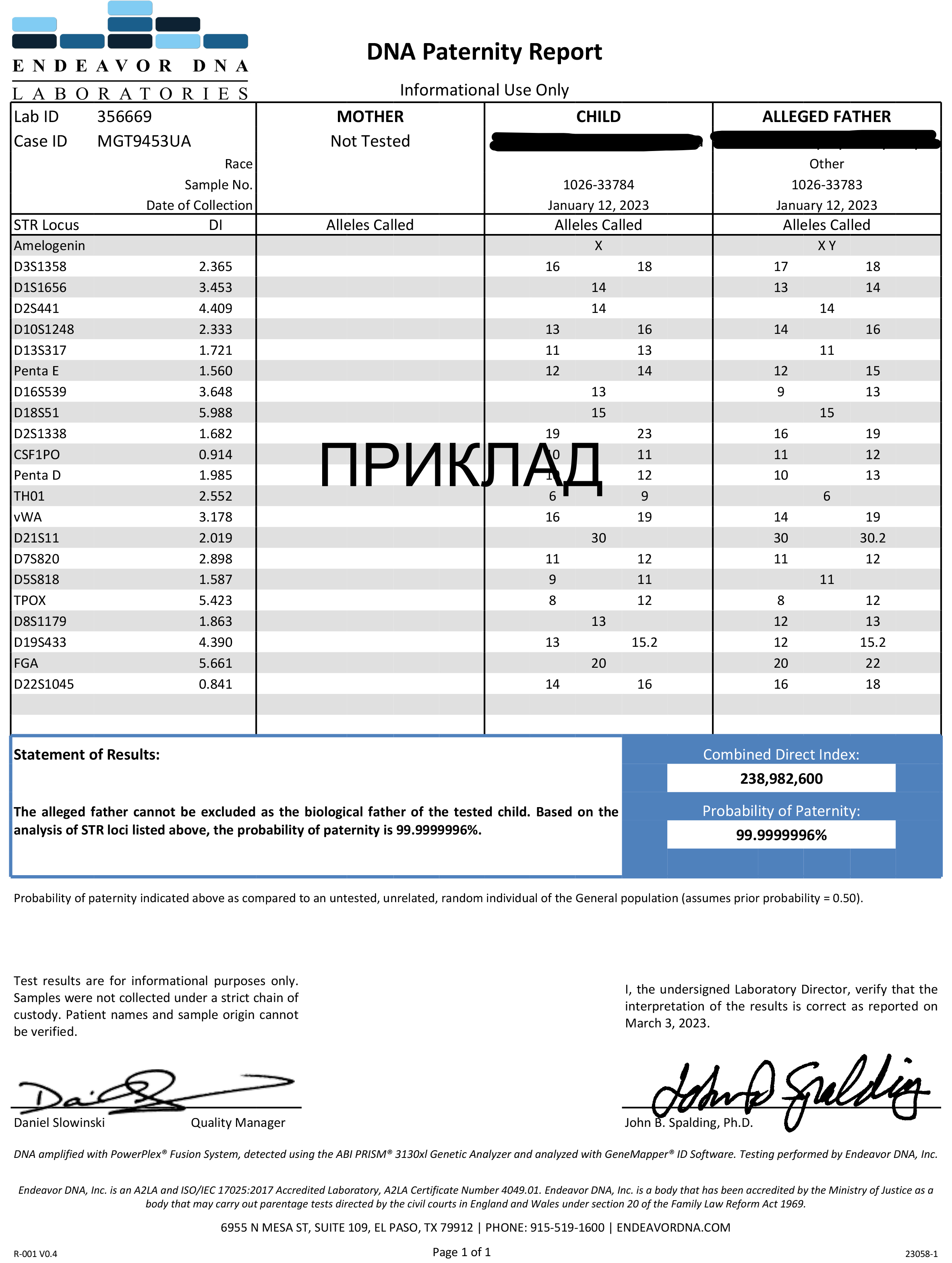 приклад англійською
